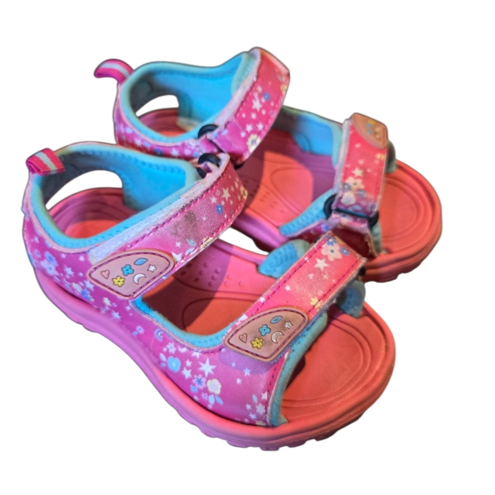 Pink Floral Sandals for Kids – Size 26 EU (approx. US 9)
